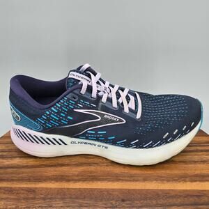 Brooks Glycerin GTS 20 Shoes Women's 11 B Blue Low Top Running Athletic Sneakers